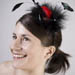 Black and Red Feather Headband
